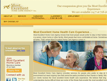 Tablet Screenshot of mostexcellenthomecare.com